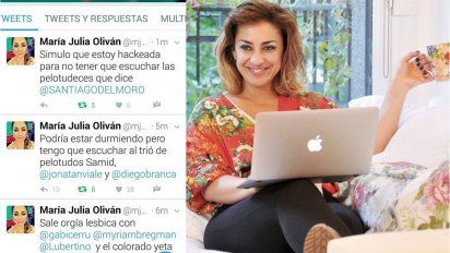 Anoche hackearon a María Julia Oliván en Twitter: 