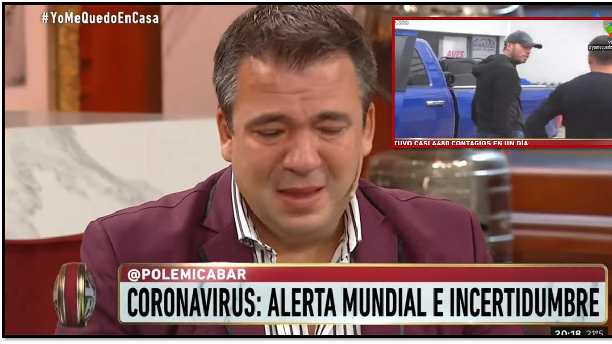 Recondo se puso a llorar al aire por la cuarentena de Tinelli: No te podés  ir a Esquel