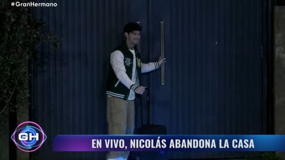 La salida de Nicolás de la casa, el tercer finalista de 'Gran Hermano'