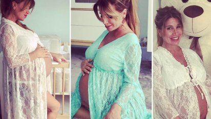 Flor Peña se convirtió en mamá a los 42 años por tercera vez
