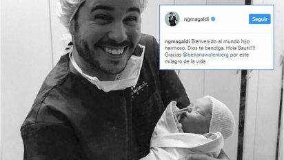 Nicolás Magaldi fue papá junto a Betiana: 