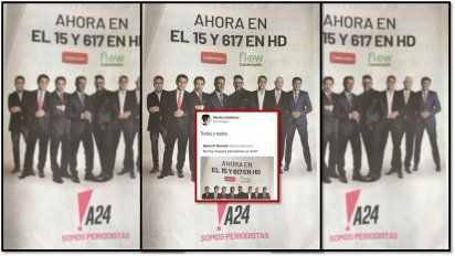 Por un aviso de A24 solo con sus conductores hombres, Mónica Gutiérrez se fastidió: 