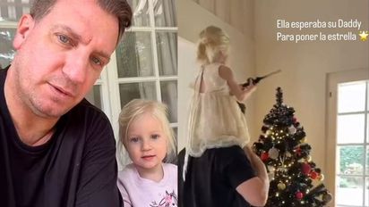 Así fue el emotivo reencuentro de Maxi López y su hija, Elle, tras ausentarse de Masterchef Celebrity