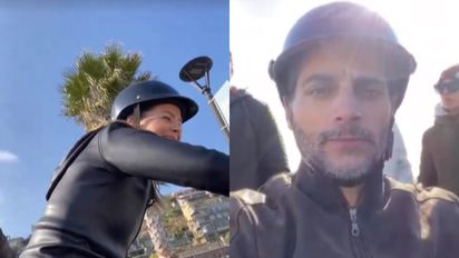 ¡Fracasó como motoquera! El divertido blooper de la China Suárez que involucró a Joaquín Furriel