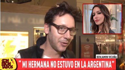 Benjamín Vicuña salió a contradecir a Pampita: ''Mi hermana no estuvo en Argentina''