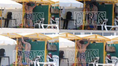 Las fotos de la reconciliación: Sabrina Rojas y Luciano Castro, a los besos en la playa