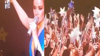 De novela: desde Rusia, Natalia Oreiro y miles de fans le cantaron el 