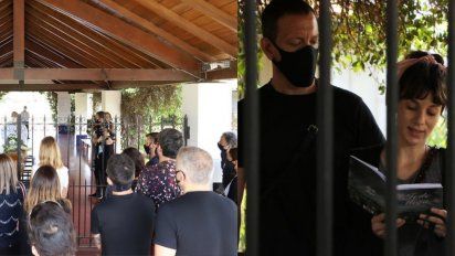 Gimena Accardi despidió a su papá en un cementerio de Pilar