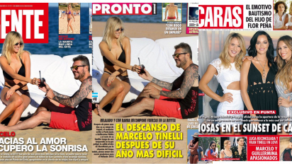 Verano sin gracia: dos tapas con la misma foto de Tinelli, y Pampita aburrida en Punta