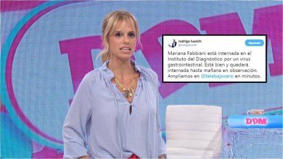 Sorpresiva internación de Mariana Fabbiani en el Instituto del Diagnóstico