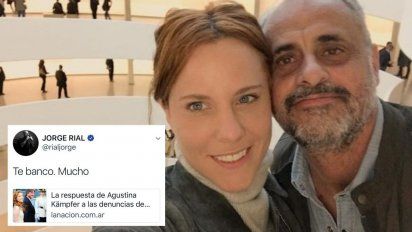 Jorge Rial salió a apoyar públicamente a su ex Agustina Kämpfer, en una causa de Boudou