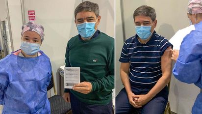 Fernán Quirós recibió la primera dosis de la vacuna 