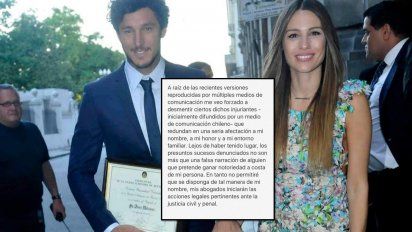 Pampita ayudó a Pico Mónaco a armar su comunicado y los medios chilenos se hicieron un festín
