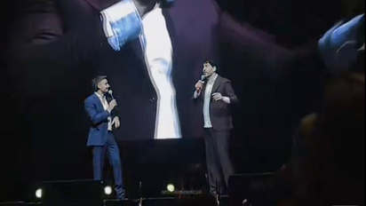 El momento viral de Martín Garabal anoche en el Movistar Arena de 