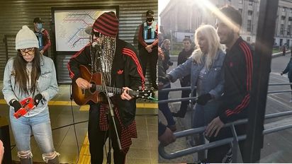 Susana Giménez y Sebastián Yatra sorprendieron con un recital en el subte porteño