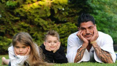 Ricardo Fort y sus hijos Martita y Felipe 