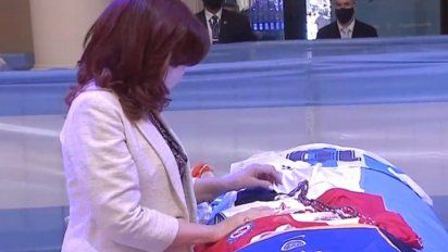 Cristina Fernández de Kirchner se despidió de Diego Maradona
