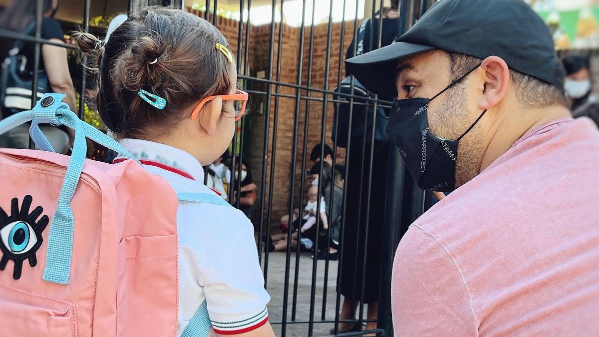 La emoción de Diego Topa por el primer día de jardín de Mitai