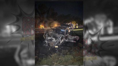 Así quedó el auto del productor Guillermo Marín después del accidente que tuvo en ruta 2