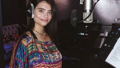 Eva de Dominici, en Los Ángeles, grabando para la serie sobre Maradona