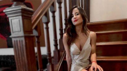 Caída libre: Lourdes Sánchez se dio un tremendo porrazo contra el piso en un ensayo