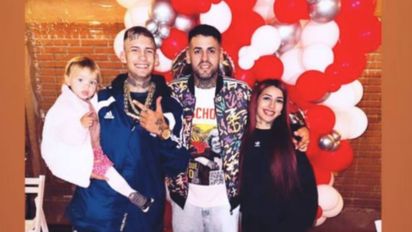 L-Gante y Tamara Báez  muy juntos en la fiesta de un familiar