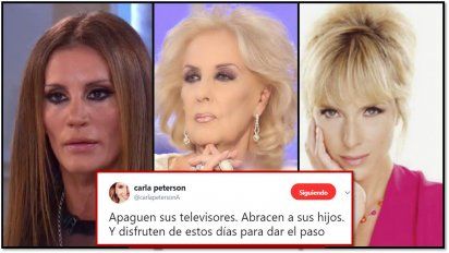 Carla Peterson furiosa durante el programa de Mirtha con Natacha Jaitt: 