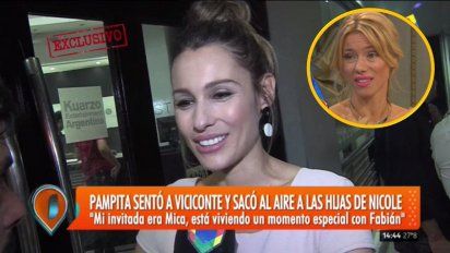 Con una sonrisa intacta Pampita le respondió a Nicole ''No presto atención en los otros, no me interesa''