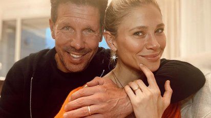 Diego Simeone y Carla Pereyra festejan el primer aniversario de una de sus dos bodas