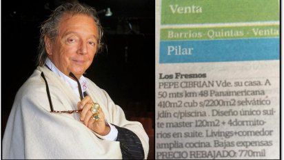 Pepito Cibrián publicó un clasificado con su nombre anunciando que vende su casa en 770 mil dólares