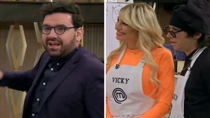 Joaquín Levinton y Vicky Xipolitakis hicieron dupla en Masterchef Celebrity, La revancha y casi los descalifican
