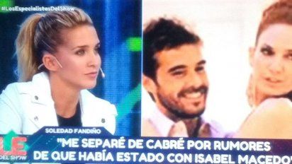 Soledad Fandiño: ''Me separé de Cabré porque él estaba con Isabel Macedo''