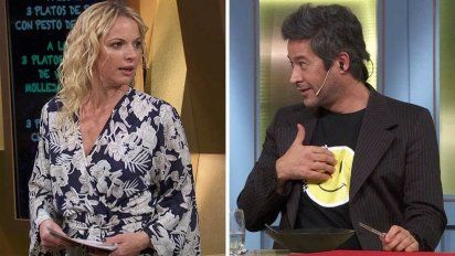 El Gran Premio de la Cocina: Carina Zampini le cambió la rueda del auto a Mauricio Asta