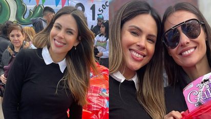 Barby Franco entregó juguetes en el barrio donde nació junto a Pampita