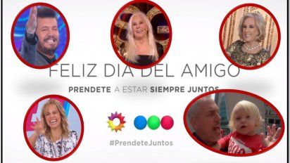 Los avisos cruzados por el día del amigo en la tele: El trece y Telefe muestran a las figuras de la competencia en sus pantallas