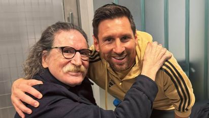 Fotos: Lionel Messi y Charly García se encontraron tras el partido de Argentina