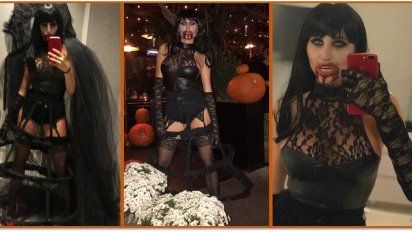 Vicky Xipolitakis es muy Halloween: sus fotos más insólitas escupiendo sangre