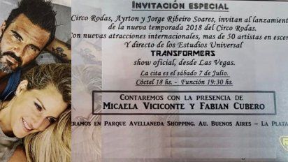 Viciconte y Cubero ya son rubro artístico: los anuncian juntos en el Circo Rodas