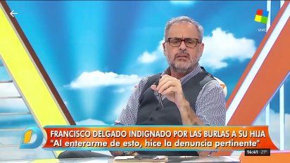 Rial le cortó el teléfono al agresor de la hija de Francisco Delgado: ''Sos un hijo de puta''