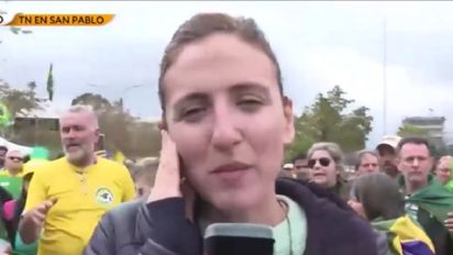Carolina Amoroso vivió un tenso momento mientras cubría una protesta en Brasil