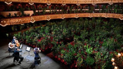 reabrió la ópera de Barcelona con un concierto para plantas 