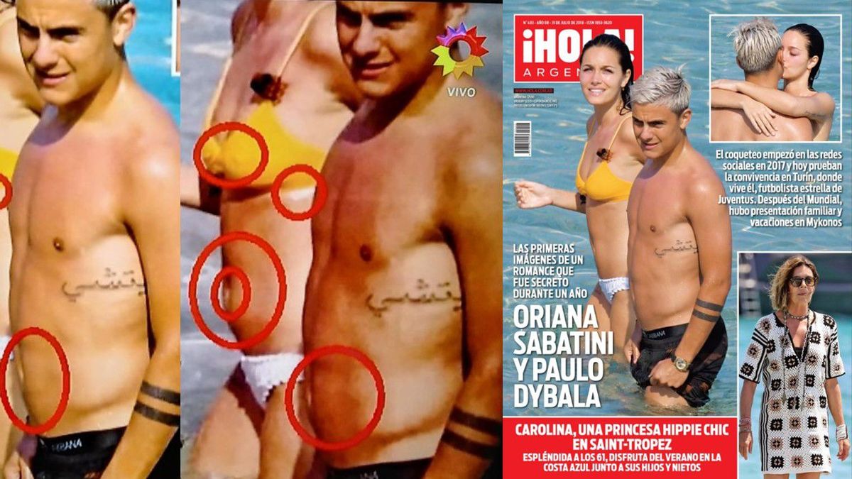 Escrachados: Oriana Sabatini y Paulo Dybala, víctimas del photoshop