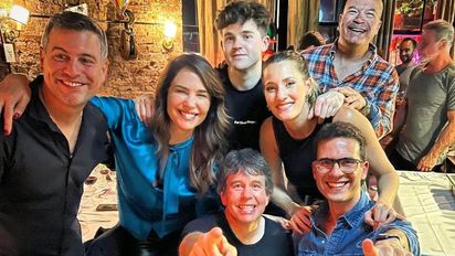 Ariel Rodríguez Palacios se fue de fiesta con Mica Viciconte, Romina Pereiro y Nico Peralta