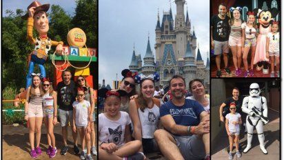 Las divertidas vacaciones de Adrián Pallares por los quince años de una de sus hijas, en Disney