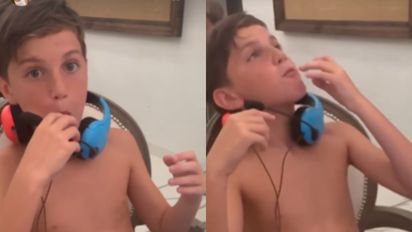 Constantino, el hijo menor de Wanda Nara evaluó los macarrones de Damián Betular