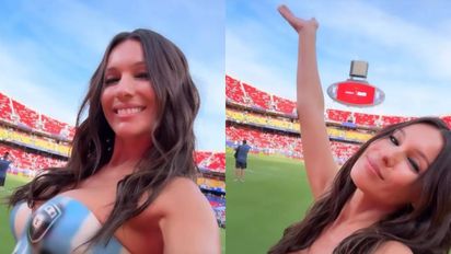 Pampita deslumbra en Kansas con un look albiceleste para alentar a la Selección Argentina en el Mundial 2026