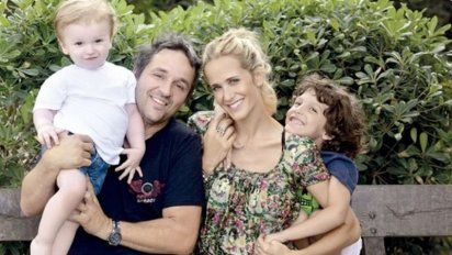 Julieta Prandi, Claudio Contardi y sus hijos
