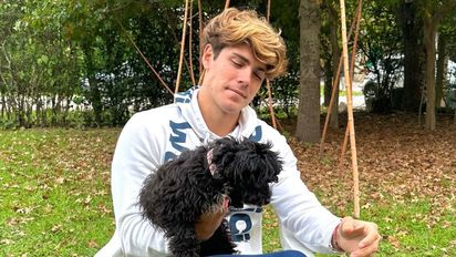 La foto del cumpleaños de Mora, la perra que Marcos Ginocchio adoptó en Gran Hermano