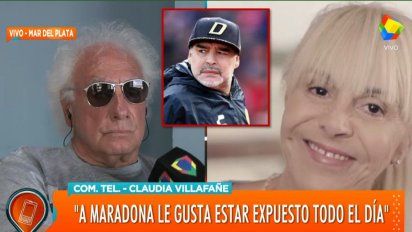 Claudia Villafañe y Guillermo Coppola después de años, unidos en contra de la serie de Maradona