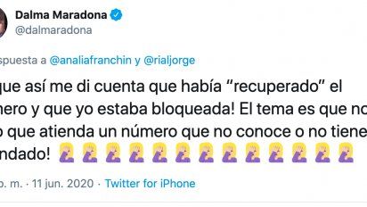 Sigue la desesperada búsqueda de Dalma Maradona para hablar con su padre
